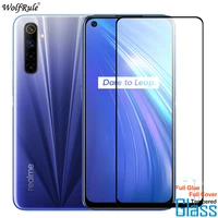 2pcs screen protector for oppo realme 6 tempered glass hd full glue cover protective phone film for oppo realme 6 glass 6 5