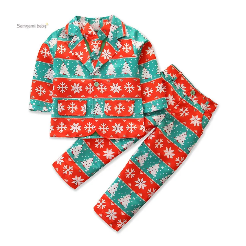 3 шт. вечерние комплект одежды для мальчиков Блейзер брюки и галстук |