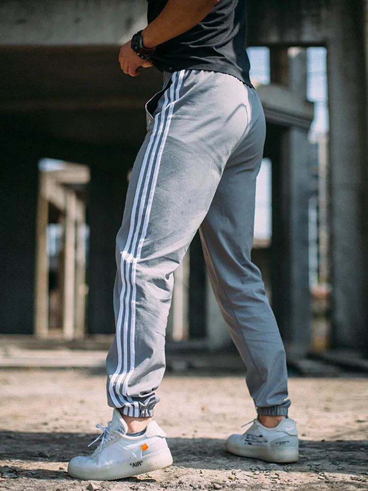 

Брюки мужские для фитнеса и бодибилдинга, длинные эластичные модные тренировочные штаны в стиле пэчворк, обтягивающие быстросохнущие трен...