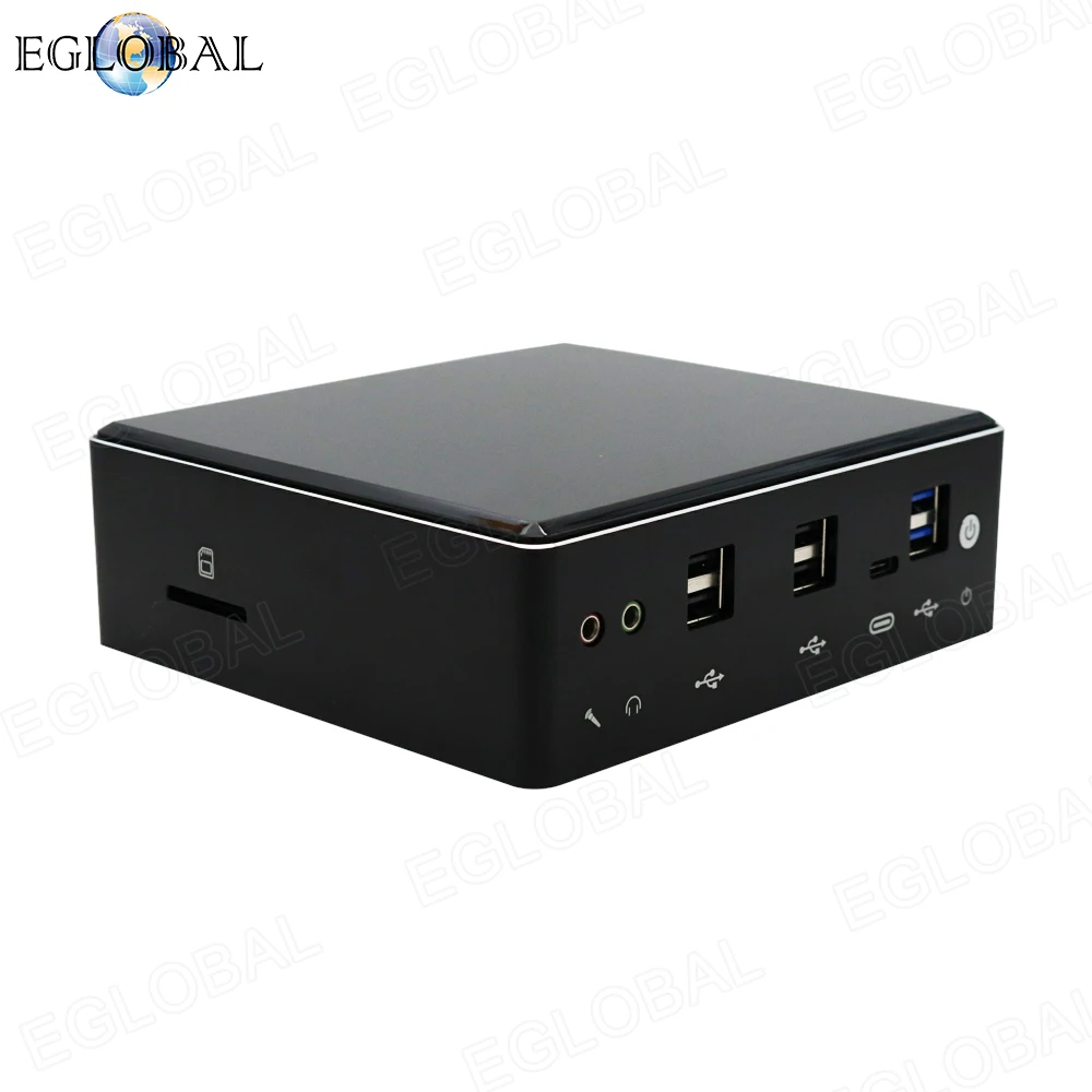 Eglobal 2 * DDR4 Mini PC Win10 Intel Core i5 8250U i7 8550U Lans Micro NVMe M.2 UHD Graphics 620 WiFi HDMI VGA DP USB C COM|Мини ПК| |