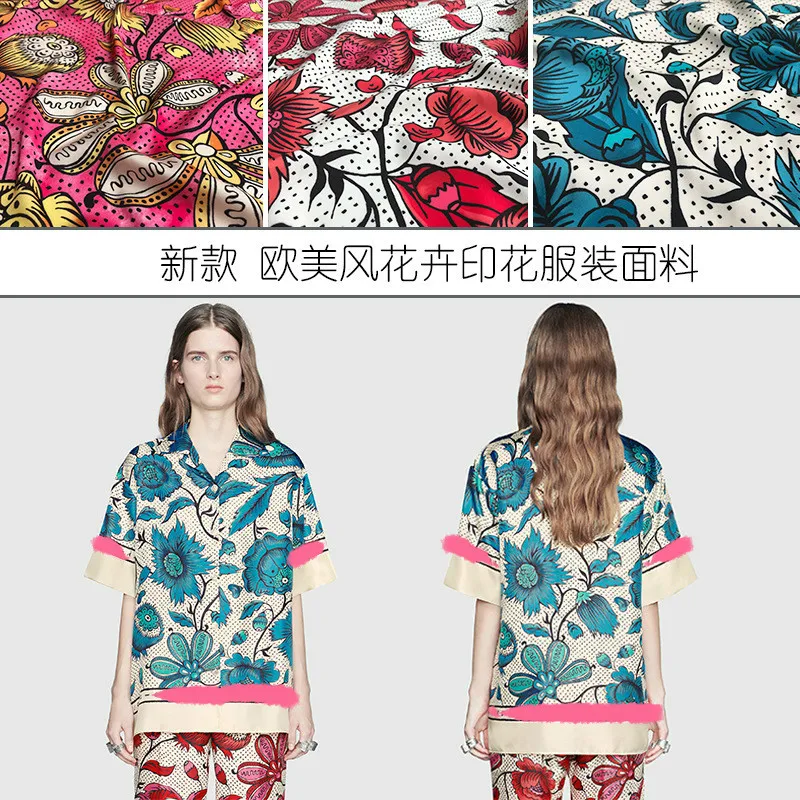 

Ткань женская из полиэстера с цифровым принтом, в европейском и американском стиле, 2020