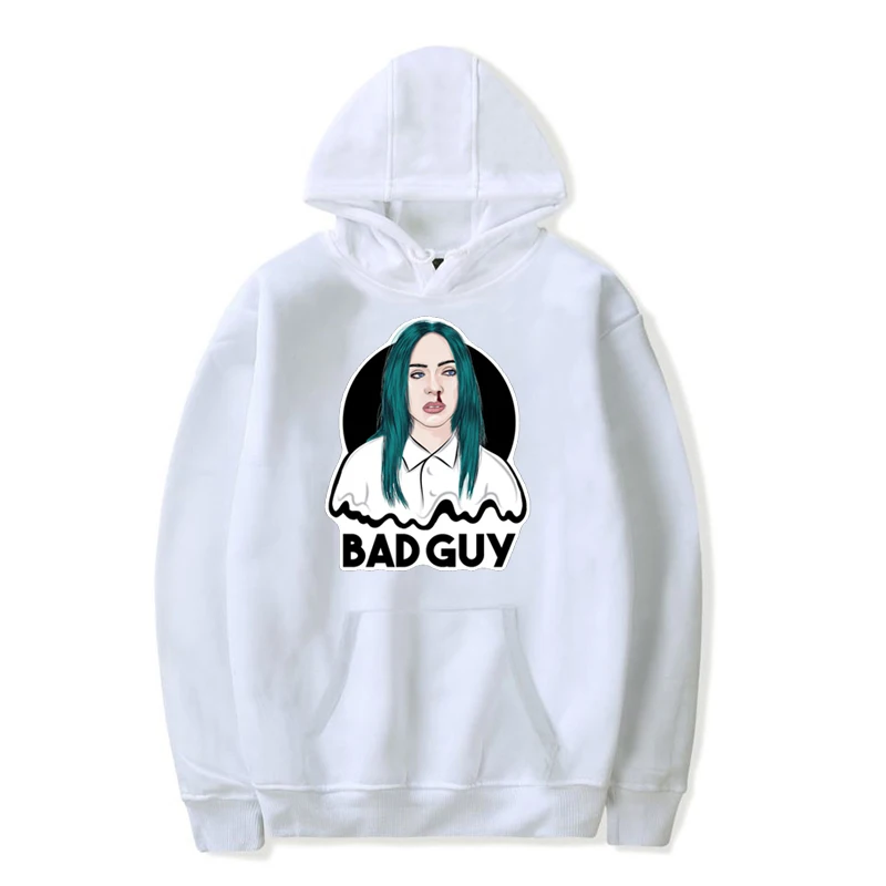 Зимний толстый свитер с капюшоном для женщин Poleron 2019 Billie Eilish Ulzzang длинным рукавом