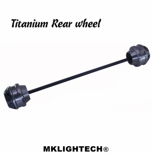 Mklighttech CNC Модифицированная Передняя и задняя вилка для мотоцикла, осевые ползунки, Защитная крышка для DUCATI Multistrada 620 2003-2006 - Цвет: Titanium rear wheel