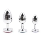 3 Размеры Анальная пробка сердце Нержавеющаясталь с украшением в виде кристаллов Анальная пробка съемный анальный стимулятор-пробка секс Секс-игрушки простаты массажный фаллоимитатор