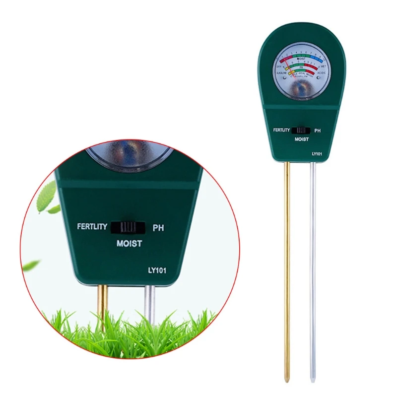 

50LB No Battery Needed 3-in-1 Soil Moisture Fertility&PH Tester Soil PH Meter Black/Blue Green Moisture Meter 3-in-1
