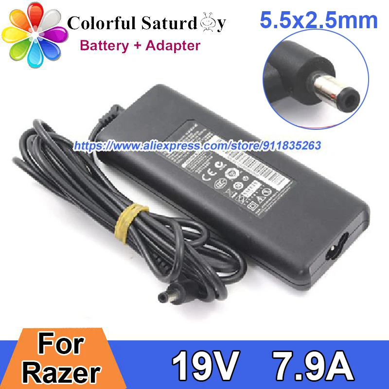 150W RC30-0083 Power Adapter 19V 7.9A RC30-0099 For Razer BLADE 2014 RZ09-0102 RZ09-0130 RZ09-01161E32 RZ09-01171E11 RZ09-01161 |