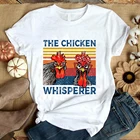 Хлопковая футболка с надписью The Chicken Whisperer в винтажном стиле, подарок для любителей фермеров