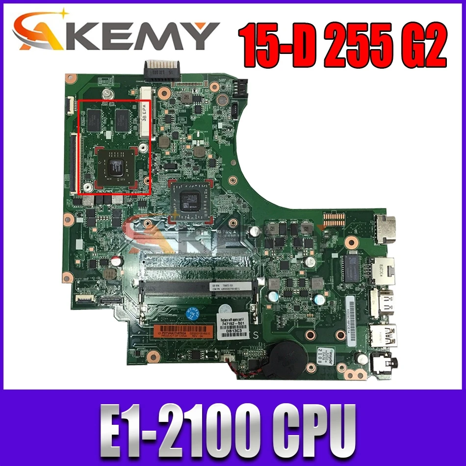 747152 001 501 для струйного принтера HP Pavilion 15 D 255 G2 EM2100 материнская плата ноутбука 01019BG00