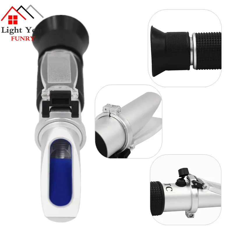 Hand Held Engine Fluid Glycol Point Refractometer With ATC Tester Tool Car Battery Antifreeze Freezing | Инструменты