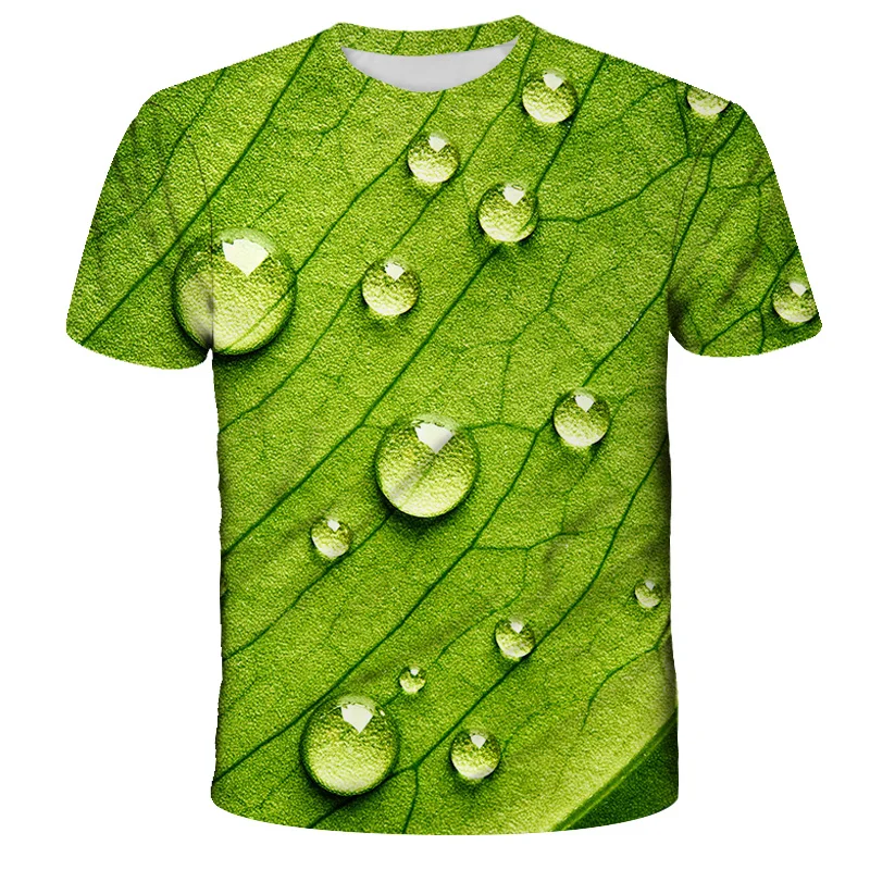 

2021Fashion personality color T-shirt 3D Printing Pattern colorTeenager Boy Girl Children's Clothing T-shirt summer Short Top