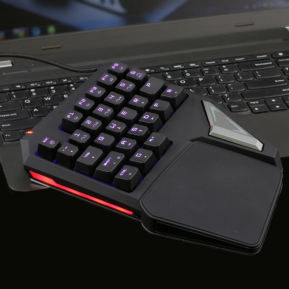 Механическая игровая клавиатура Delux T9 Plus проводная USB с 29 клавишами RGB