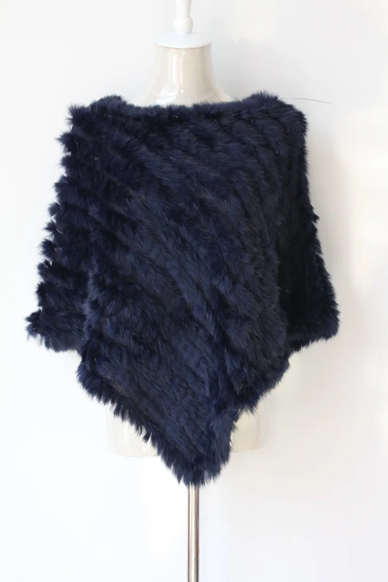 Элегантный женский натуральный кроличий мех запашное пальто халат с поясом