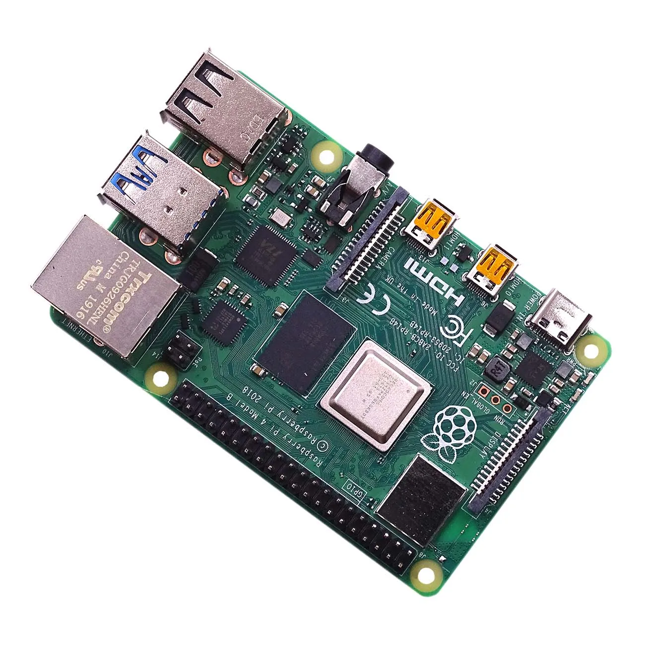 Официальная оригинальная макетная плата Raspberry Pi 4 Model B ОЗУ 1 ГБ/2 ГБ/4 Гб ядра ЦП 2019