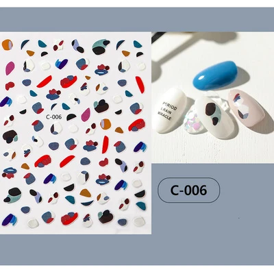 006 1 лист стикеры 3D на ногти Nail Art яркие красочные в форме радуги ногти наклейки для ногтей наклейки украшения Маникюр Z0214 - Цвет: 006