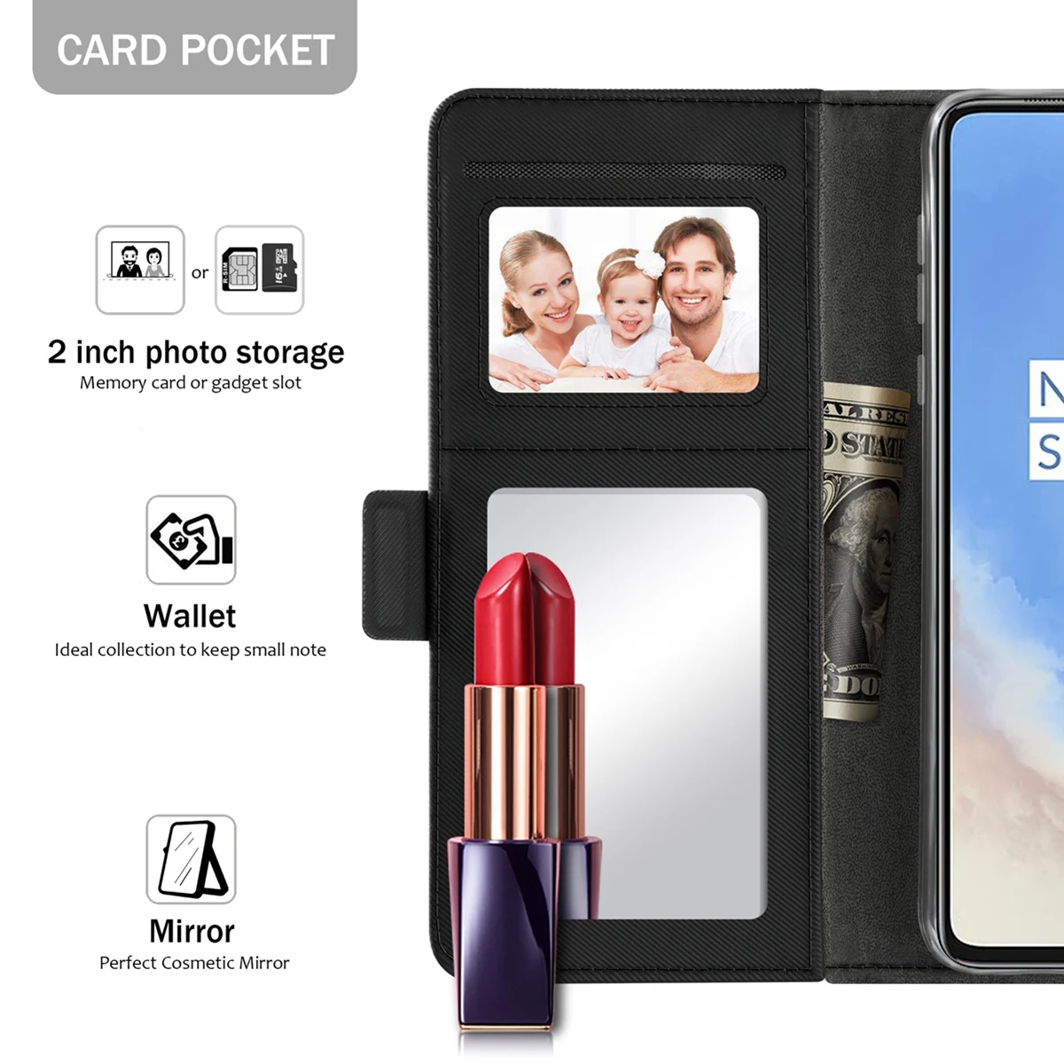 Для Oneplus 7 7T чехол кожаный бумажник откидная подставка чехол с зеркальным покрытием для One Plus 6T 5G 7 Pro 7T чехол с отделениями для карт Роскошный