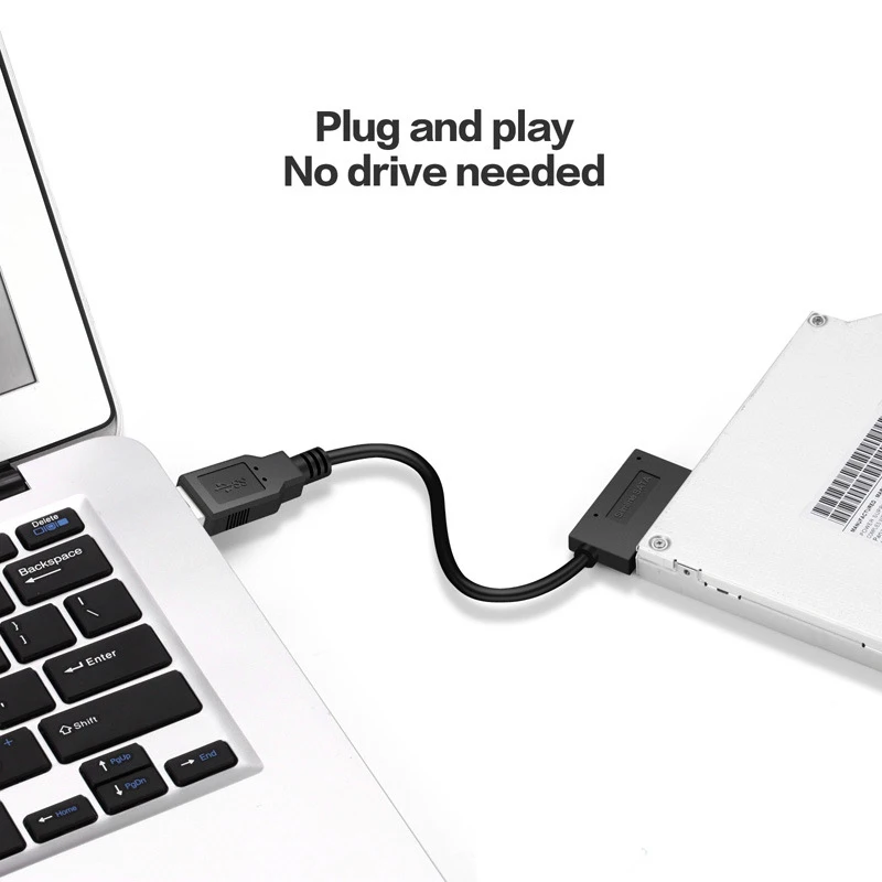 

Newest 0.35m SATA USB 2.0 To 6 7P Cable Converter External Optical Drive Adapter Laptop CD DVD PC Notebook Line Transfer