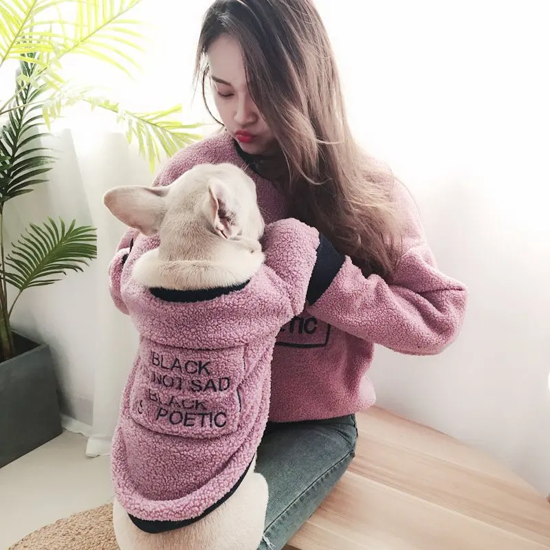 Толстая флисовая семейная Одежда для собак одежда родителей и детей зимнее