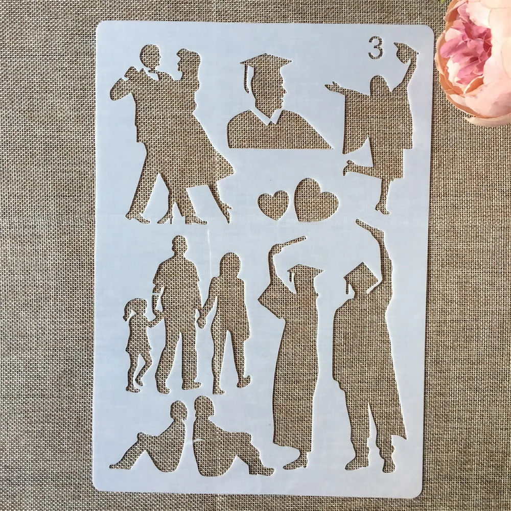 1 шт. 29*21 см выпускник танцев любовник школа DIY многослойные трафареты раскраска