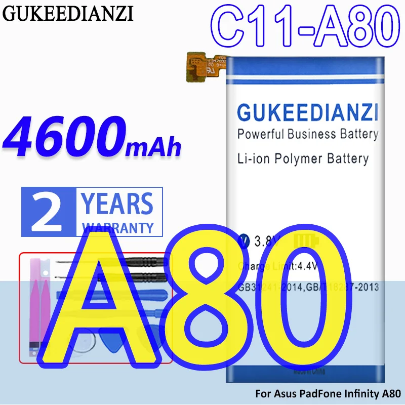 

High Capacity GUKEEDIANZI Battery C11-A80 4600mAh For Asus PadFone Infinity A80 Phone