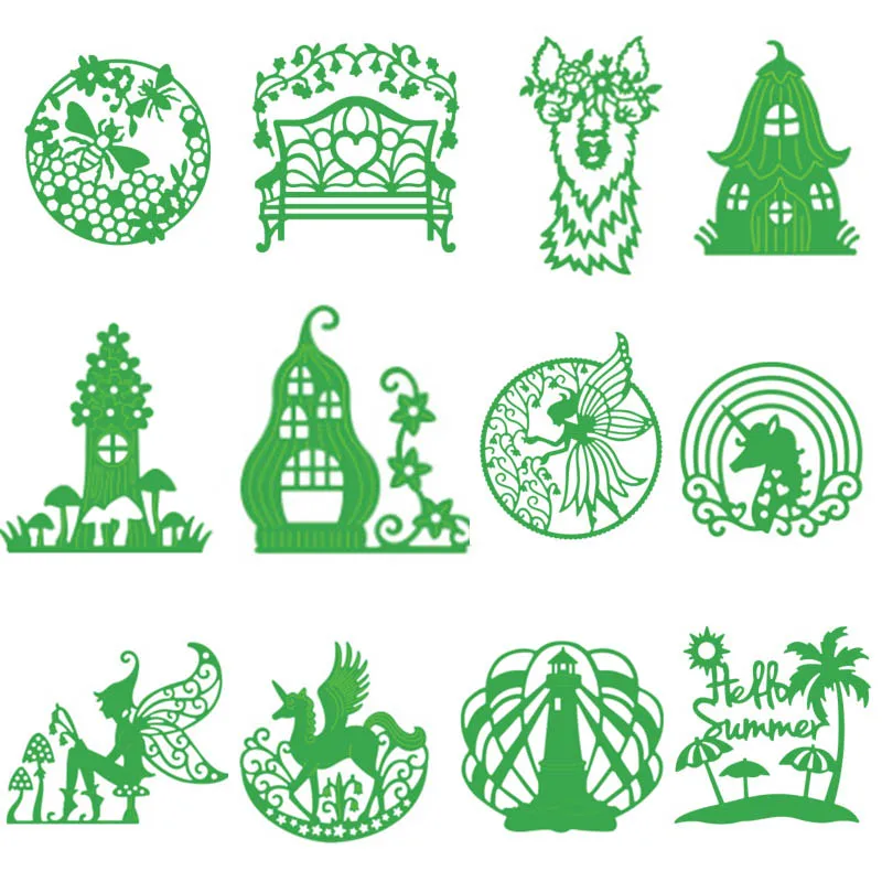 Цветок фея тыква дом металла резки штампы для скрапбукинга ремесло высечки карты