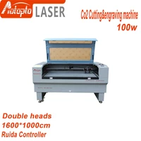 1610 double heads co2 laser cuttingengraving machine for wood mdf embroidery fabric acrylic cloth textile and so on