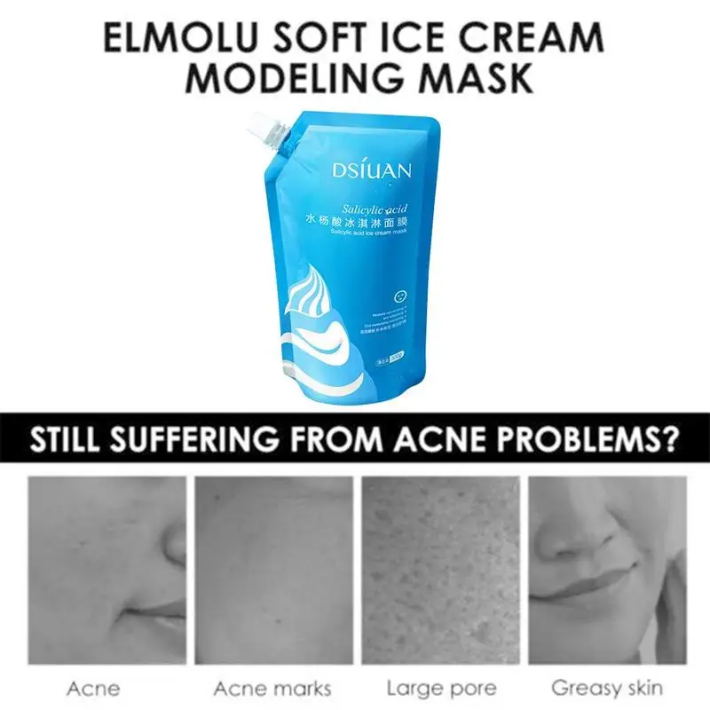 

Salicylic Acid Ice cream Mask for the Face Skin Care Deep Cleansing Moisturizing Shrinking Pores Brightening Skin Masks