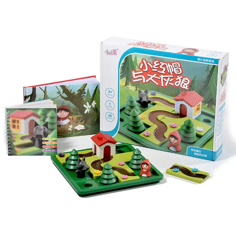 

Little Red Riding Three Little Piggies Puzzle Board Games Montessori Early Learning Building Blocks For Children 4 Years Toys