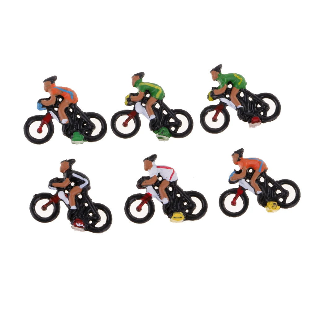 

Lot Of 12pcs Cyclist Plastic Model Accessories For Landscape Decoration