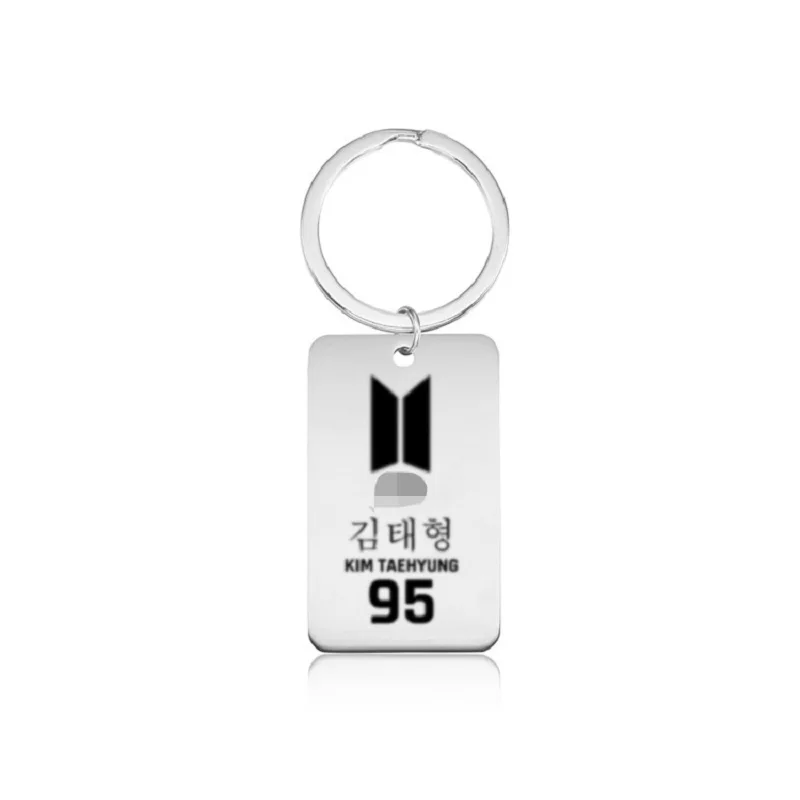 Kpop bangtan boys "Jin" "V" SUGA "RM" и т. д. Готический аккорер персонаж картина брелок из нержавеющей стали для женщин мужчин Bangtan ювелирные изделия