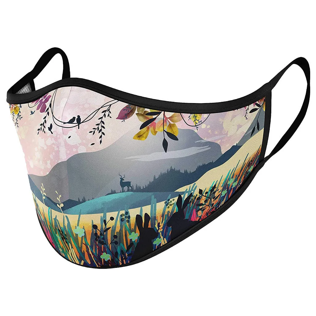 Маска с принтом черепа для взрослых модный дизайн защита от пыли маска рта