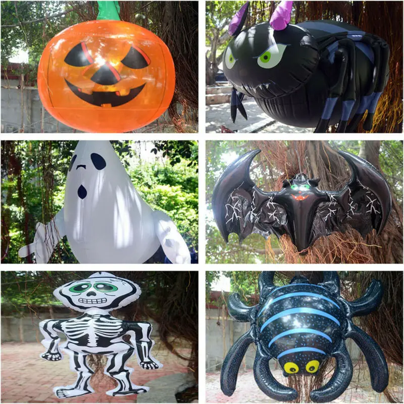 Halloween Creative Bat Spider Pumpkin PVC Gonfiabile Party Decor Supplies Inflatable Animato Outdoor Funny | Дом и сад