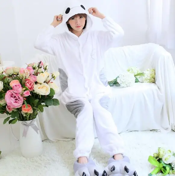 Взрослые кигуруми Baymax комбинезоны фланелевые Мультяшные пижамы животные