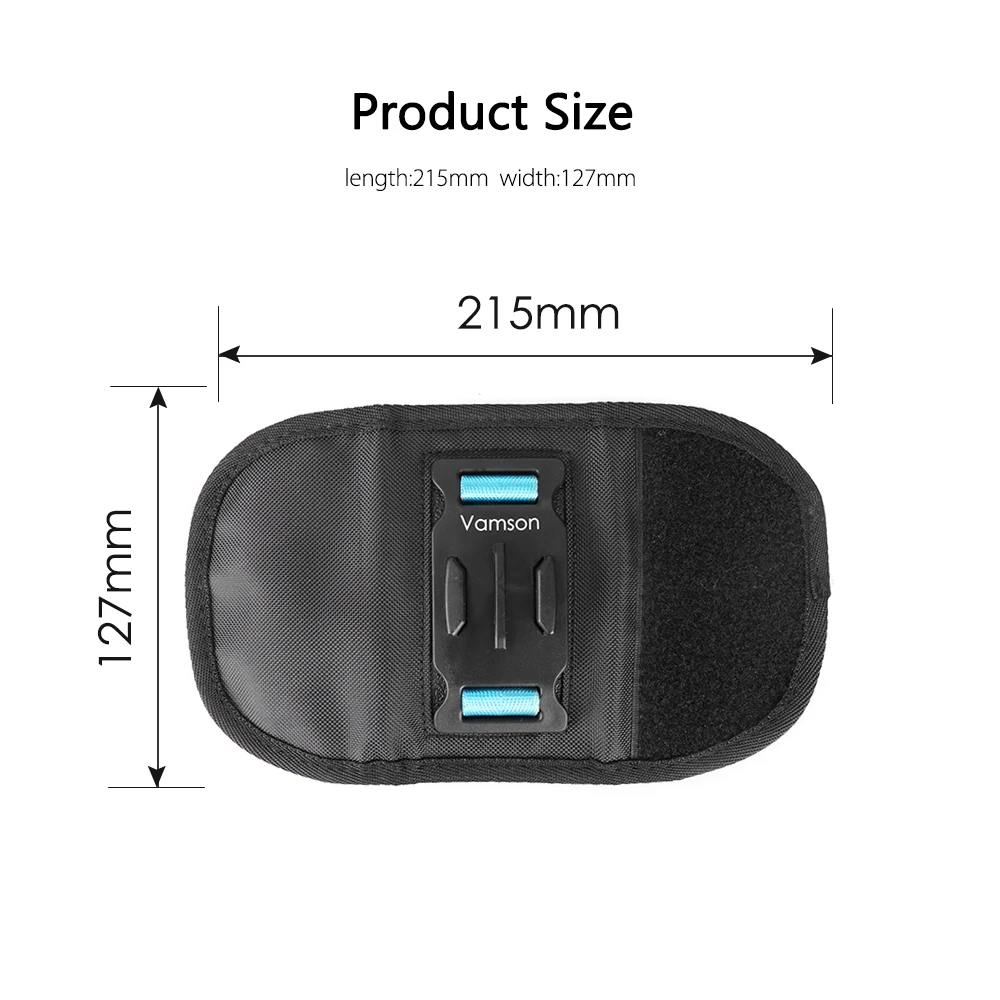 Vamson for Gopro 8 7 6 5 session Accessories Backpack Clip 360 Degree Rotatable Fixed Bracket Base for DJI OSMO for Yi 4K VP526