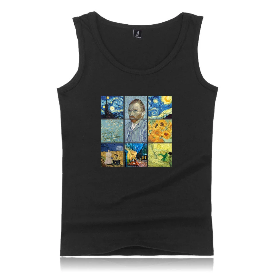 Всемирно известная картина: топы на бретелях с принтом Для мужчин Летняя мода