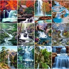 Алмазная 5D Вышивка EverShine, полноразмерная картина с водопадом, пейзаж, картина из Стразы мозаичное украшение стены