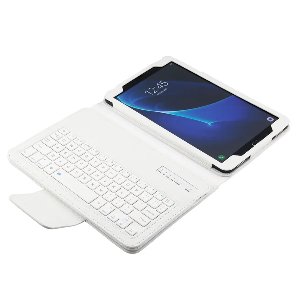 Bluetooth клавиатура чехол для Samsung Galaxy Tab A 10,1 T580 Funda+ пленка+ ручка клавиатура мини беспроводной