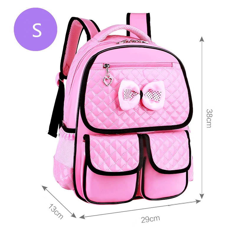 YK-Leik  Korean fashion school bags for girls Cute bow plaid children school bag High-capacity backpacks mochila infantil