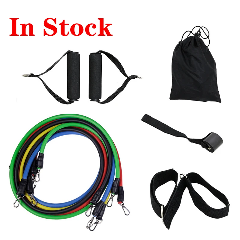 Набор тянущихся лент для йоги фитнес резинки 11 шт. Натяжная лента домашние