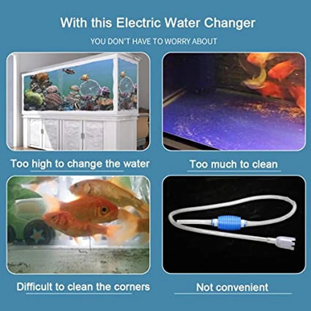 Автоматический аквариумный водяной насос очиститель гравия аквариума с шлангом