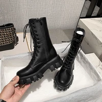 womens martin boots womens boots 2020 autumn new thick soled mid tube boots thin white short boots increase thin thin boots