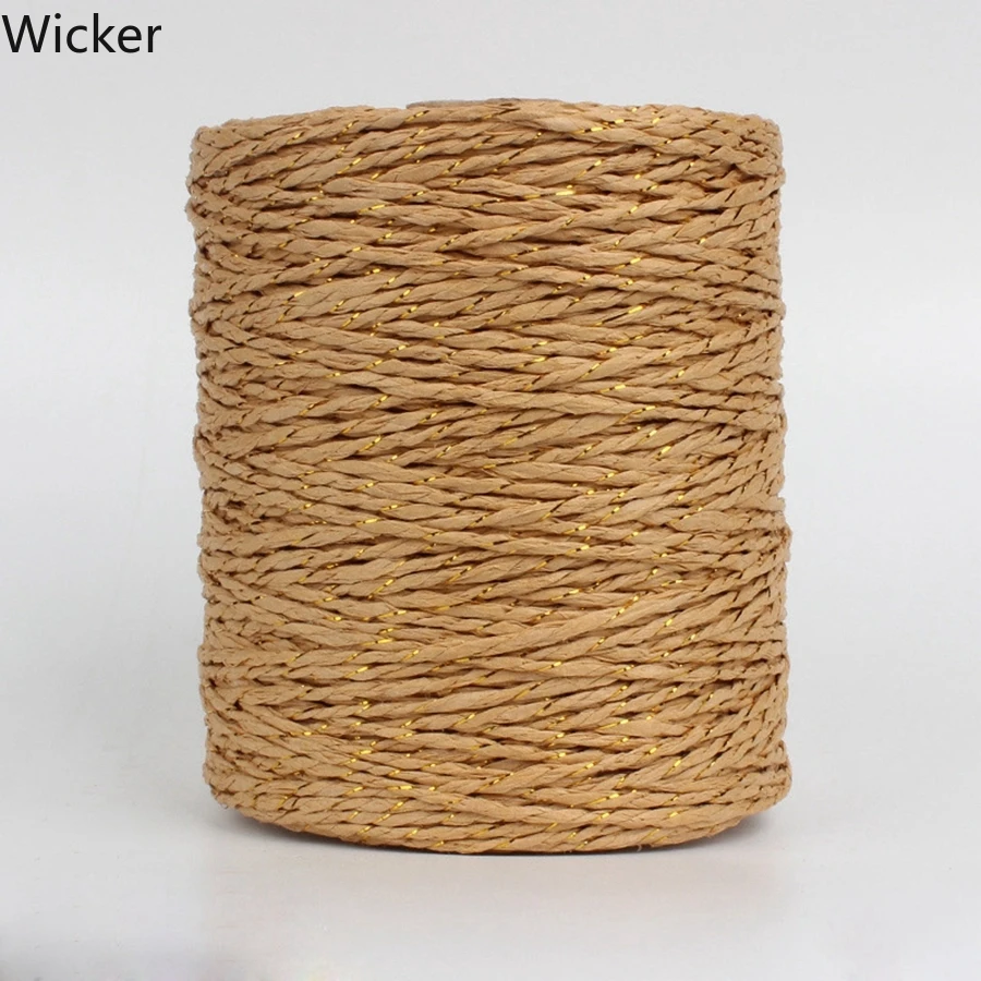 Новинка модная двухцветная вязаная крючком Женская 280 м металлическая витая