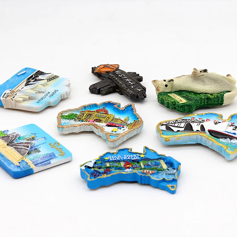 Австралийский кенгуру сувенир в виде сиднейского оперного домика магнитные