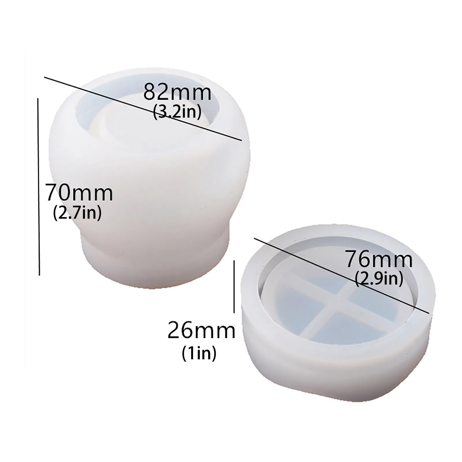 Transparent Diy Crystal Epoxy Resin Cup Pudding Storage Box With Lid Jewelry Silicone Mold Home Decoration Crafts Clay Molds P1 | Дом и сад