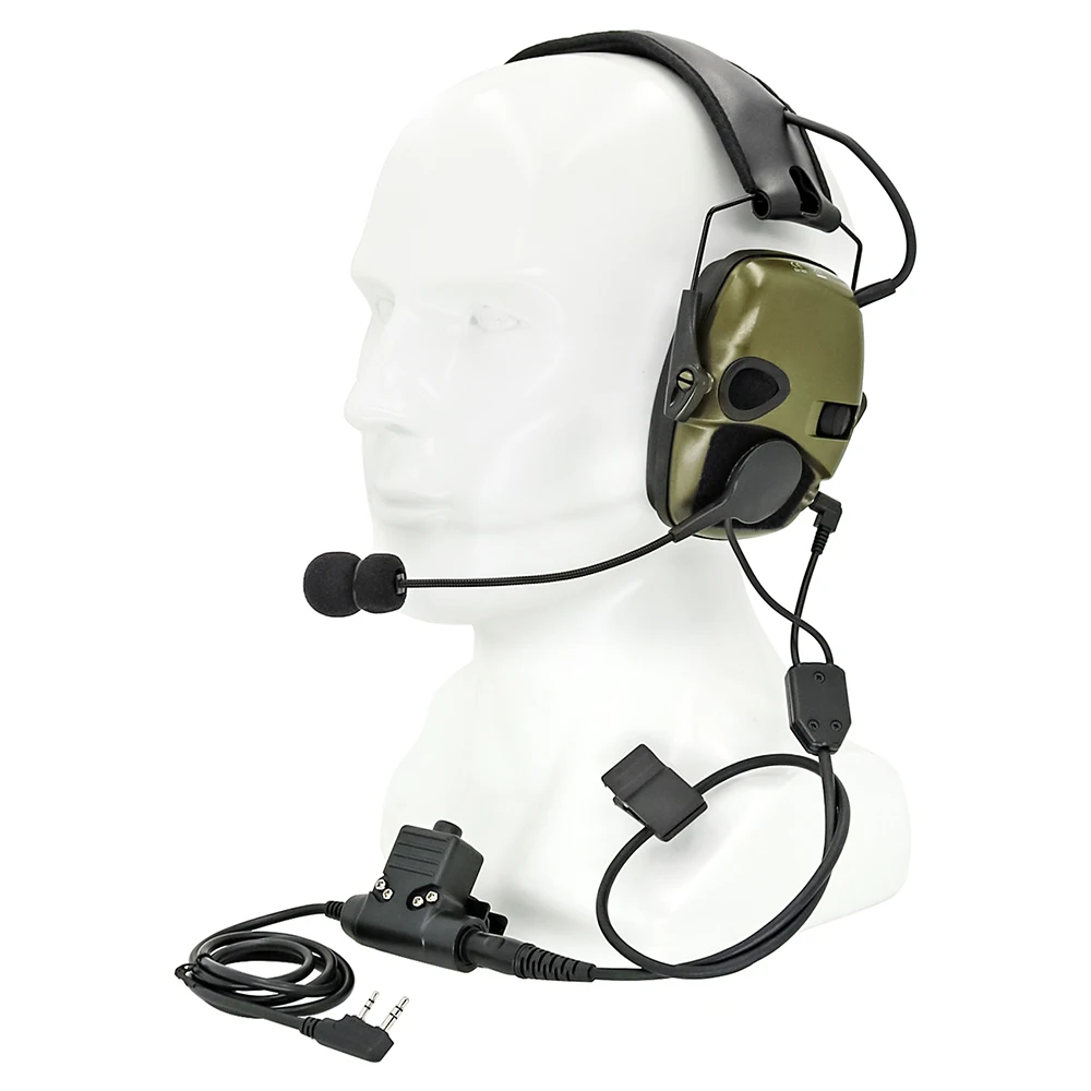 

Y line Microphone Kenwood PTT Connector Kit for Howard Leight Safety Earmuffs / ZOHAN EM054 / TACTICAL500,Build up Communication
