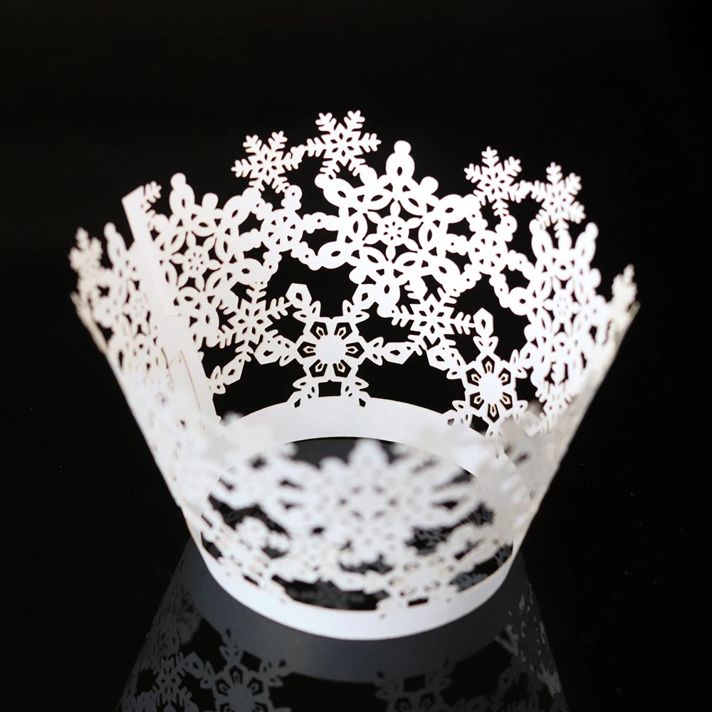 12 шт. наволочки со снежинками кружевная чашка коробка для торта перламутровая