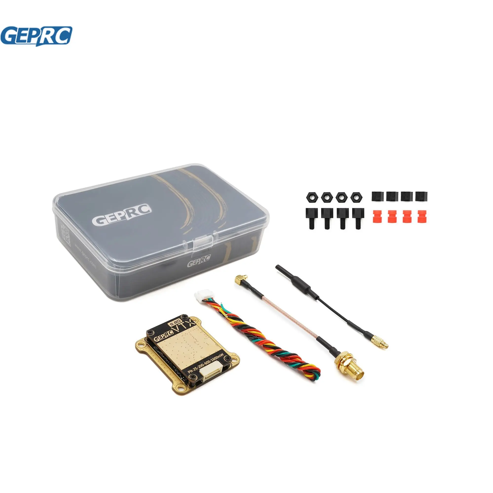 GEPRC-transmisor de v&iacute;deo ajustable RAD VTX para Dron RC FPV, 5,8G, 1,6 W, 40CH PITMode, 25mW, 200mW, 600mW, 1600mW, 30x30mm-0
