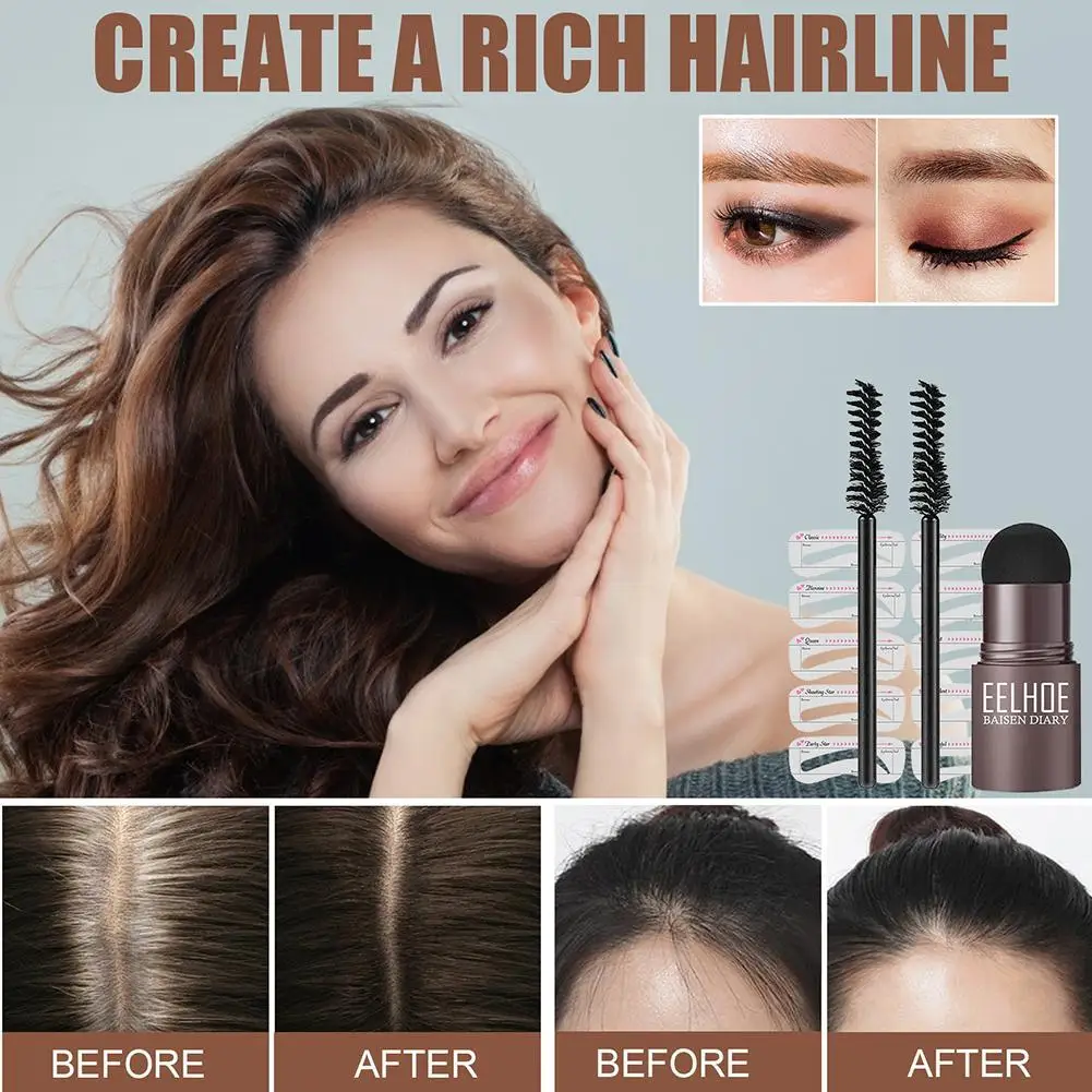 Dropship Professional Eye Brow One Step Eyebrow Stamp Shaping Kit Set Gel Makeup Magic Stencils Brushe | Красота и здоровье