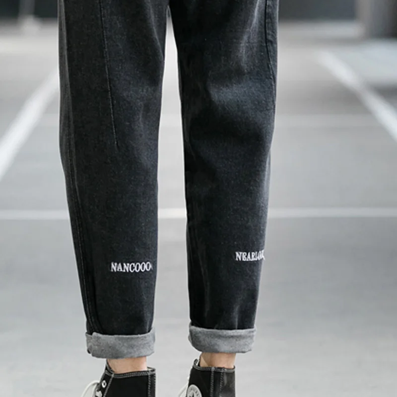 Men's Vintage Straight Jeans Plus Size Hip Hop Blue Cargo Jean for Men Mens Denim Pants Fashion 2020 Trousers | Мужская одежда
