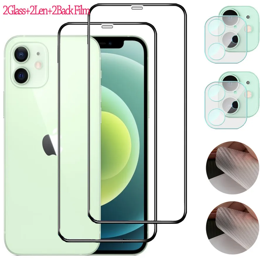 

1-to-2 pcs Tempered Glass iphone 11 Protective Glass Camera For iphone 11 12 Pro Max mini Screen Protector iphone11 Film Glass