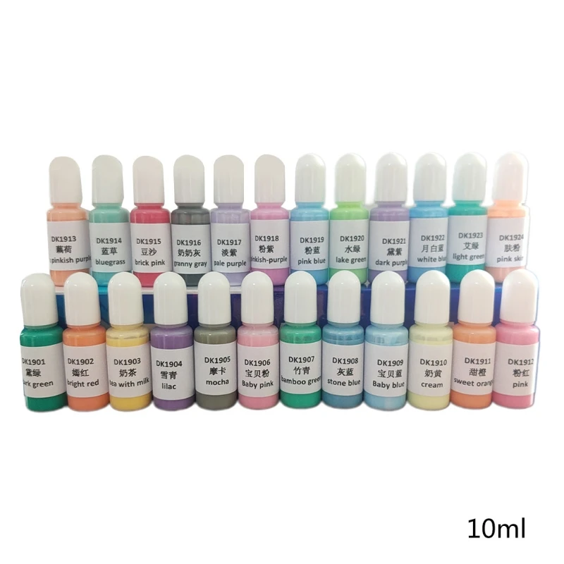 

24 Colors Crystal Epoxy Pigment UV Resin Dye DIY Jewelry Colorant Art Crafts Coloring Drying Color Mixing Liquid